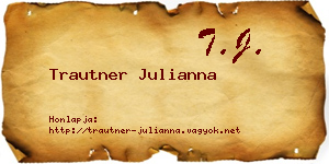 Trautner Julianna névjegykártya